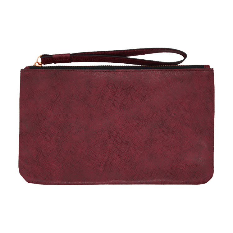 MT. G: Emma Leather Zip Wristlet Pouch