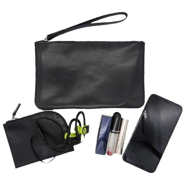 MT. G: Emma Leather Zip Wristlet Pouch