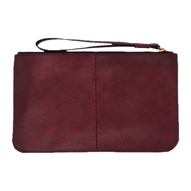 MT. G: Emma Leather Zip Wristlet Pouch