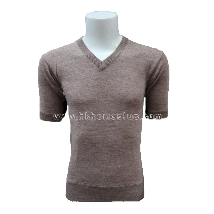 Snowflakes: Men's Wool Shrinkproof V-neck Shirts