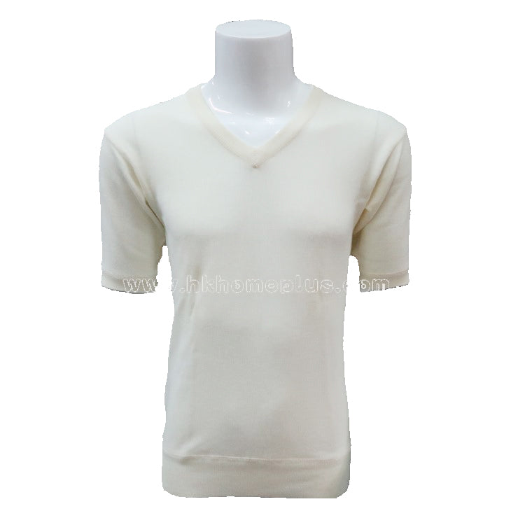 Snowflakes: Men's Wool Shrinkproof V-neck Shirts