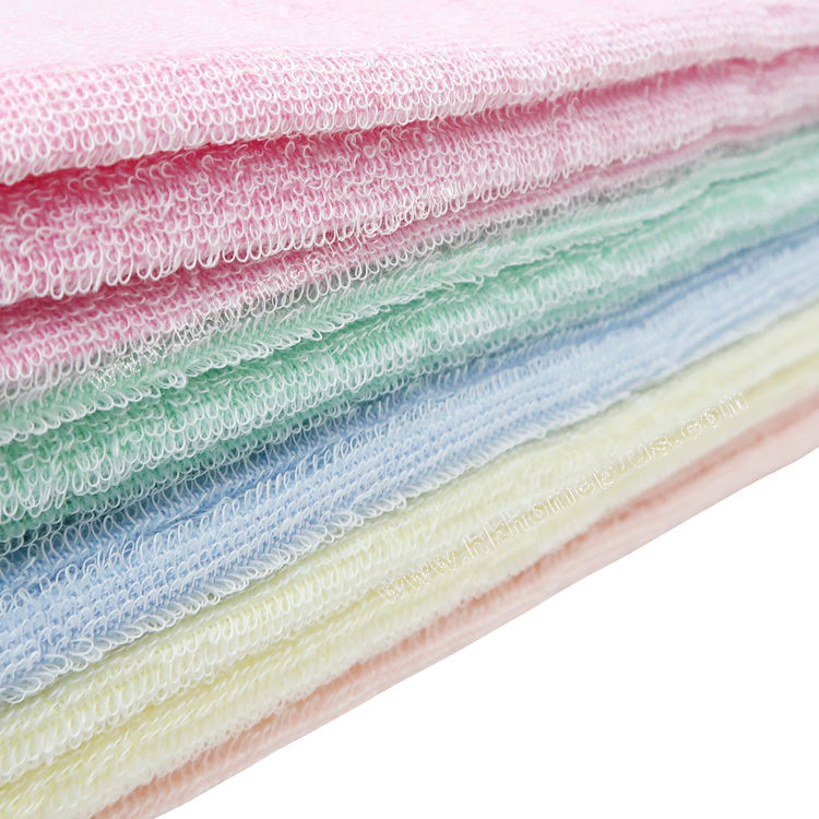 12Pcs/pack Dual Boat: 30s Silk Cotton Solid Color Face Cloths
