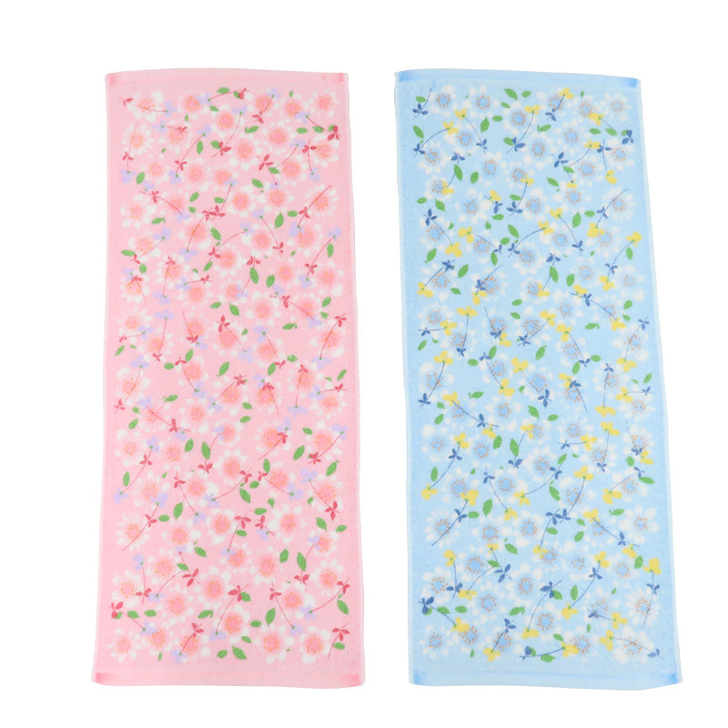 6Pcs/Pack Senshu Towel: Flowered Face Towels (Made in Japan)