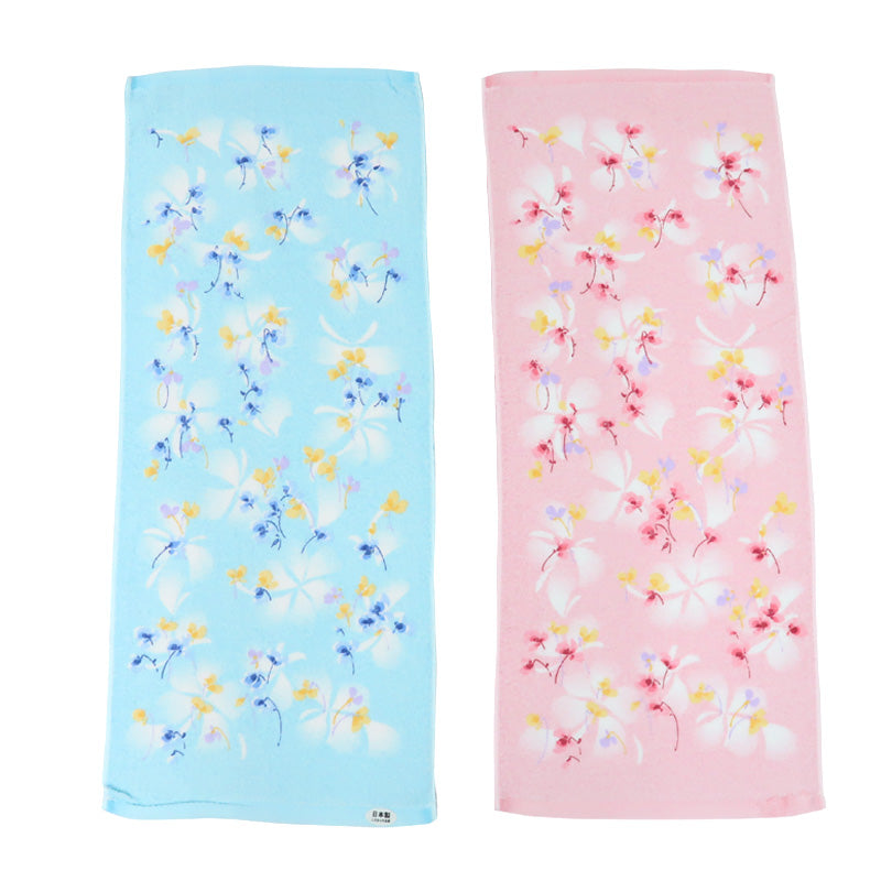 6Pcs/Pack Senshu Towel: Flowered Face Towels (Made in Japan)