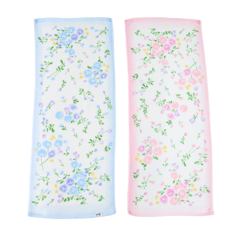 6Pcs/Pack Senshu Towel: Flowered Face Towels (Made in Japan)