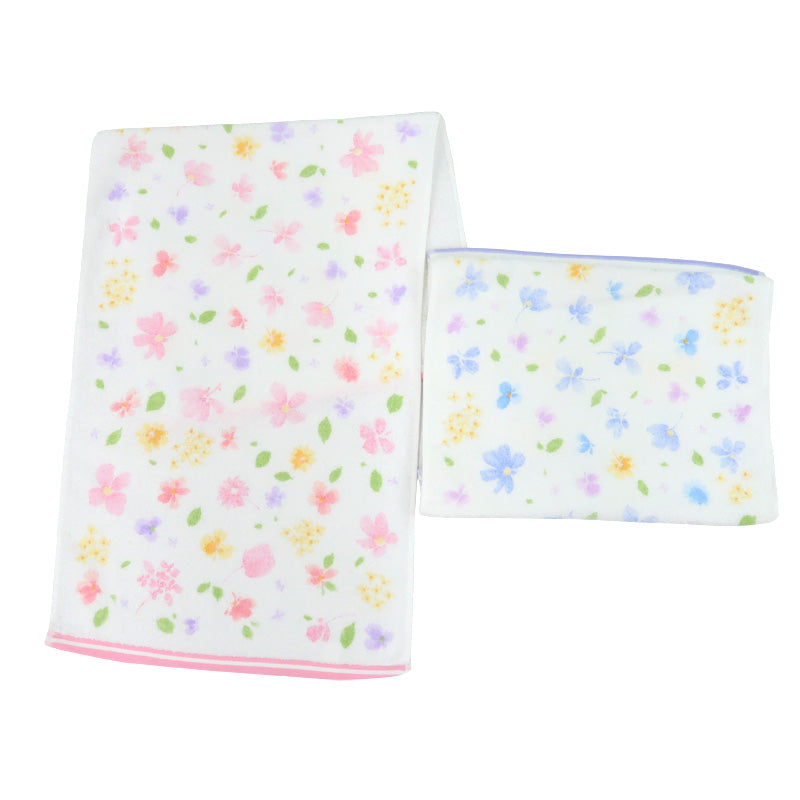 6Pcs/Pack Senshu Towel: Flowered Face Towels (Made in Japan)