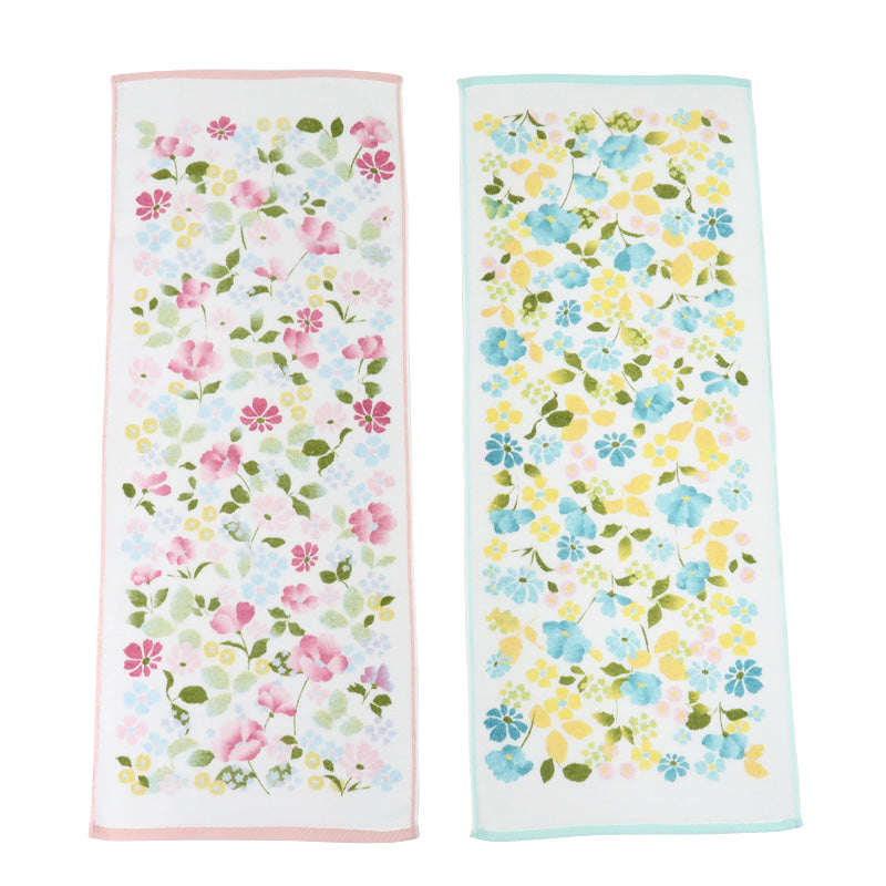 6Pcs/Pack Senshu Towel: Flowered Face Towels (Made in Japan)