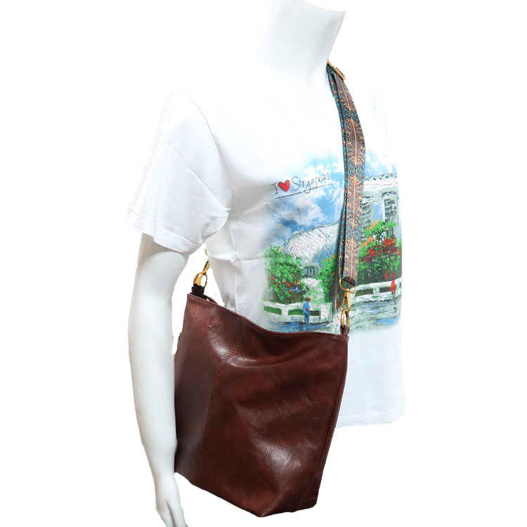 Fashionable Imitative Leather Crossbody Bag
