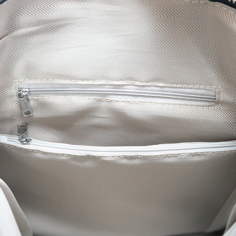 2 Way Imitative Leather Checkered Backpack/Tote Bag
