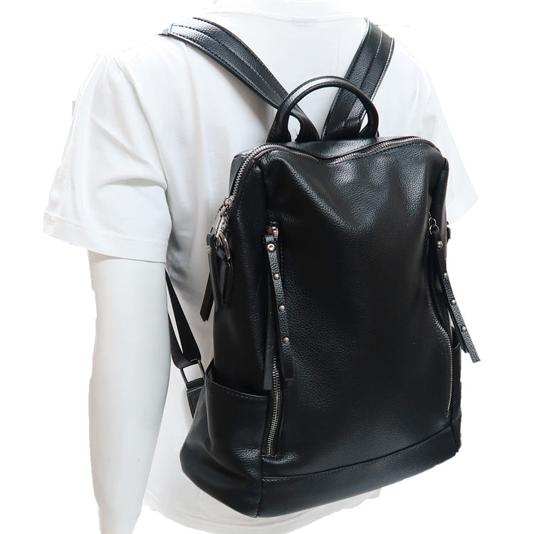 2 Way Imitative Leather Caviar Backpack/Tote Bag