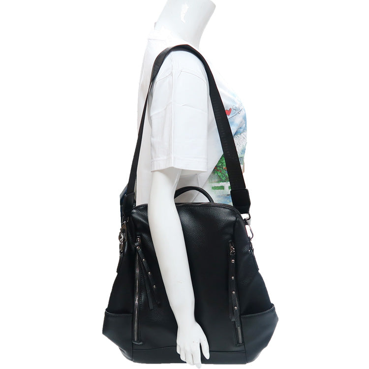 2 Way Imitative Leather Caviar Backpack/Tote Bag