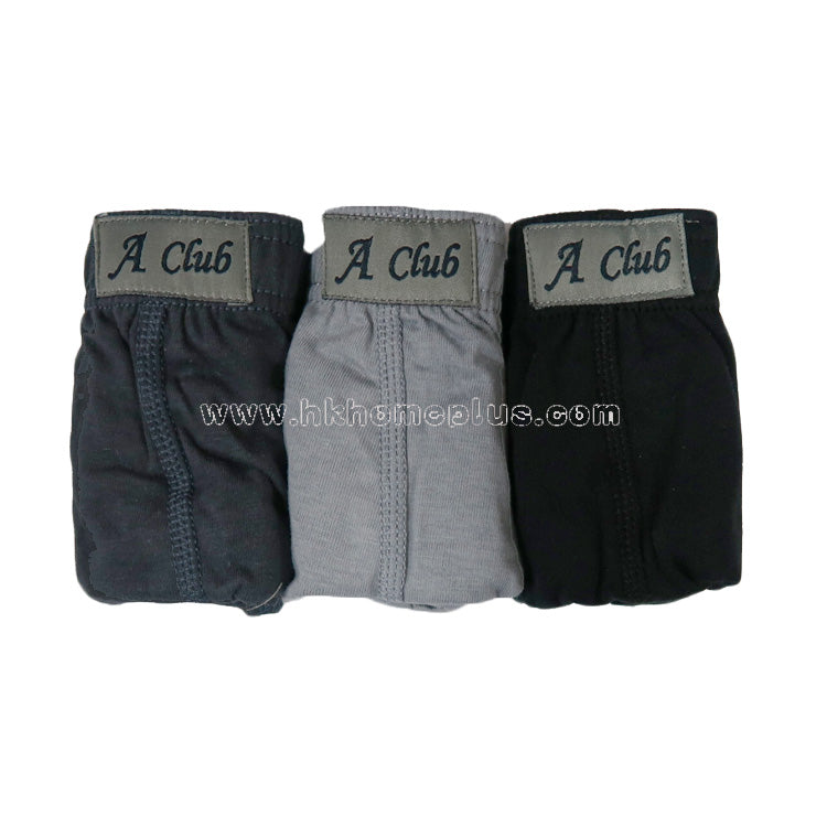 6pcs/2boxes A Club: Men's Solid Color Briefs