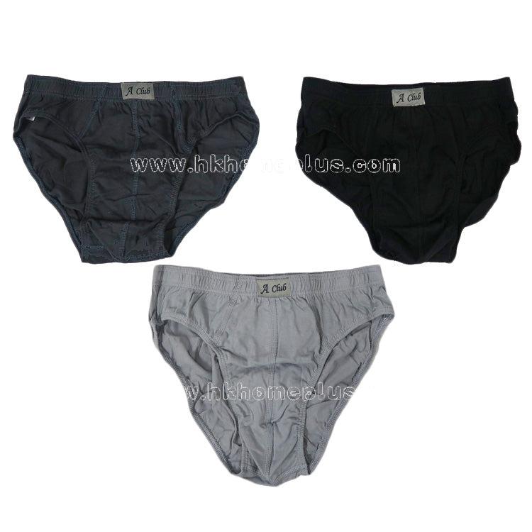 6pcs/2boxes A Club: Men's Solid Color Briefs