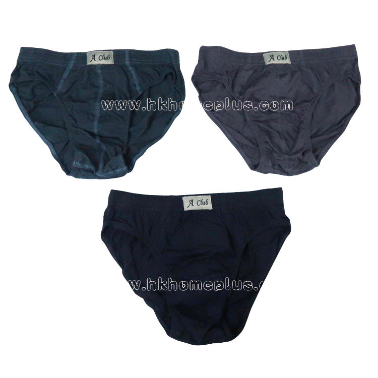 6pcs/2boxes A Club: Men's Solid Color Briefs