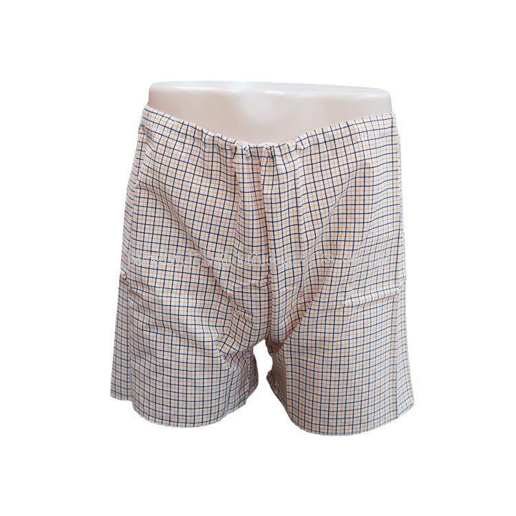 12Pcs/Pack Rose: Men's Drawstring Checkered Trunks