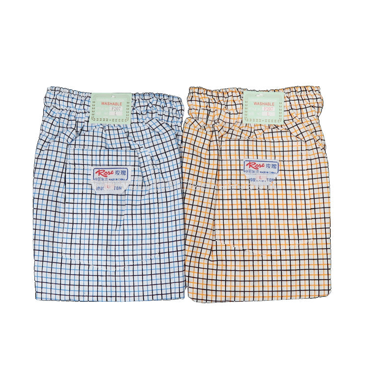 12Pcs/Pack Rose: Men's Checkered Trunks