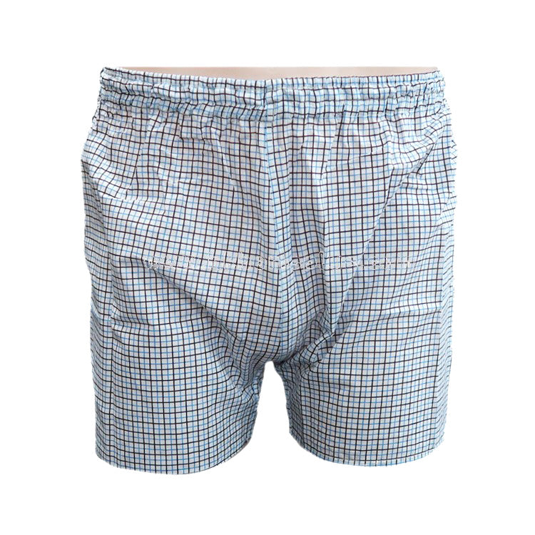 12Pcs/Pack Rose: Men's Checkered Trunks