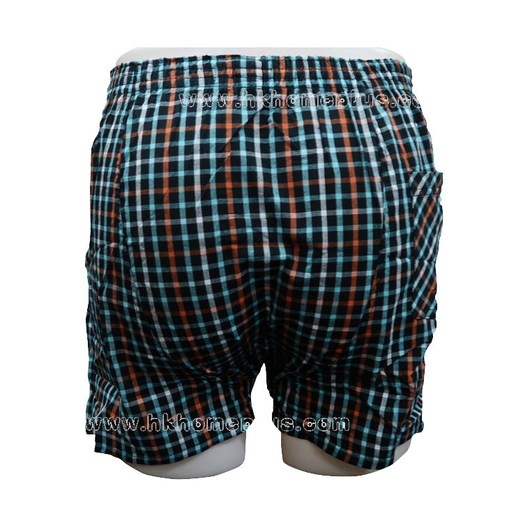 12Pcs/pack Chrysanthemum: Men's 100% Cotton Checkered Boxer