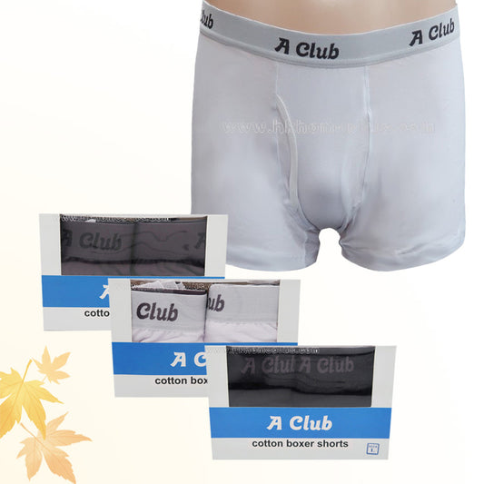 6pcs/3boxes A Club: Men's Cotton Stretch Trunks