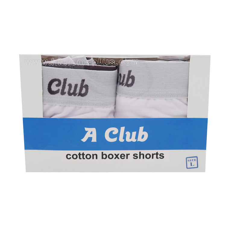 6pcs/3boxes A Club: Men's Cotton Stretch Trunks