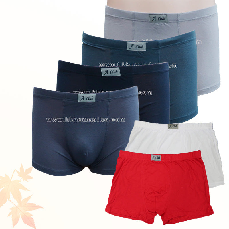 6pcs/3boxes A Club: Men's Cotton Stretch Shorts