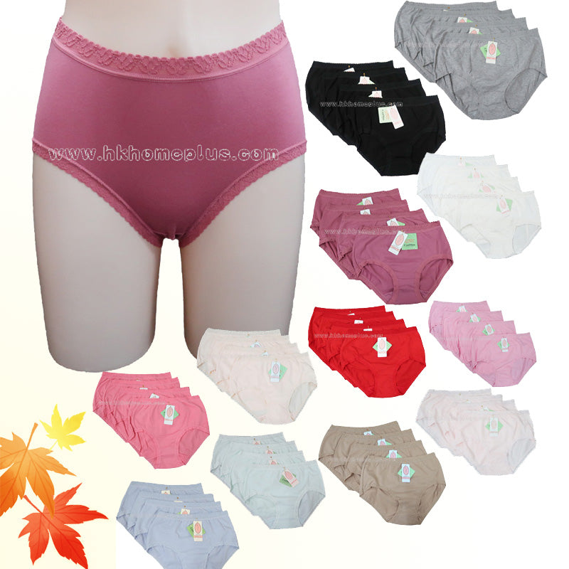 12Pcs/Pack Yadaili: High Waist Breathable Panties