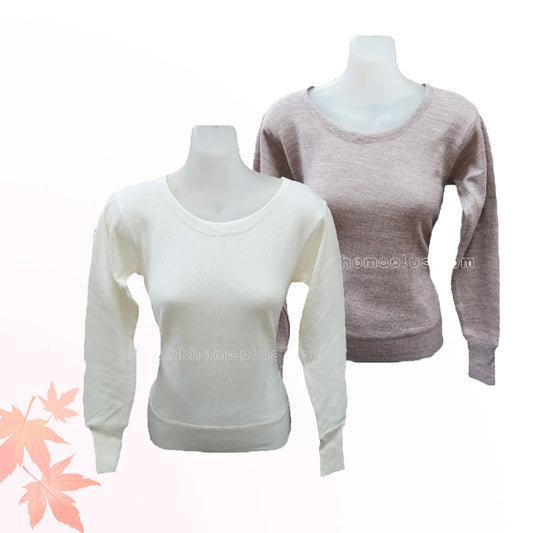 Snowflakes: Women's Wool Shrinkproof Crewneck Pullover