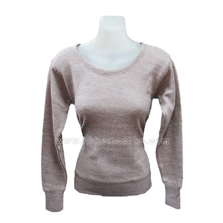 Snowflakes: Women's Wool Shrinkproof Crewneck Pullover