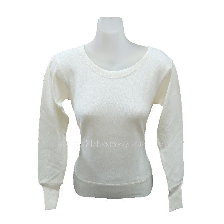 Snowflakes: Women's Wool Shrinkproof Crewneck Pullover