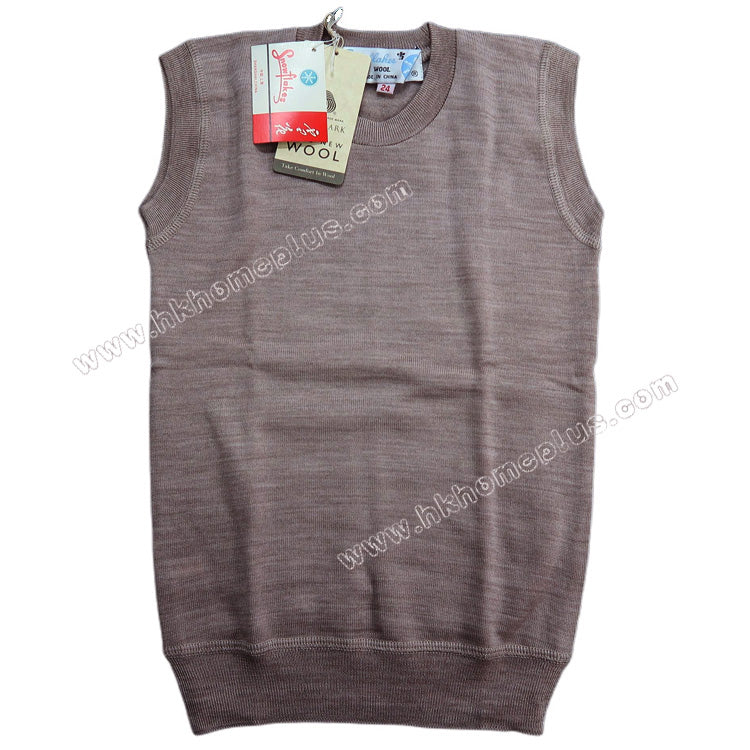 Snowflakes: Kids Pure Wool Crewneck Pullover Tank Top