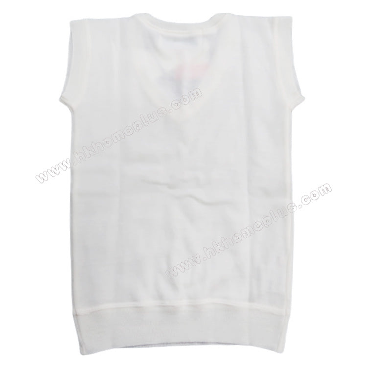 Snowflakes: Kids Pure Wool V-neck Pullover Tank Top