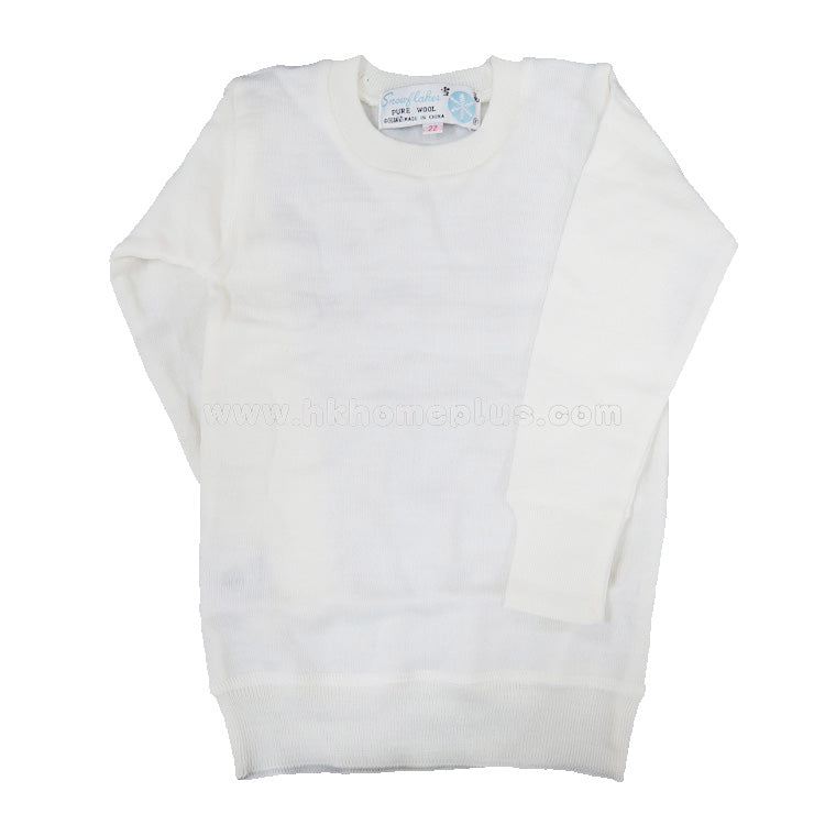 Snowflakes: Kids Pure Wool Long Sleeve Pullover