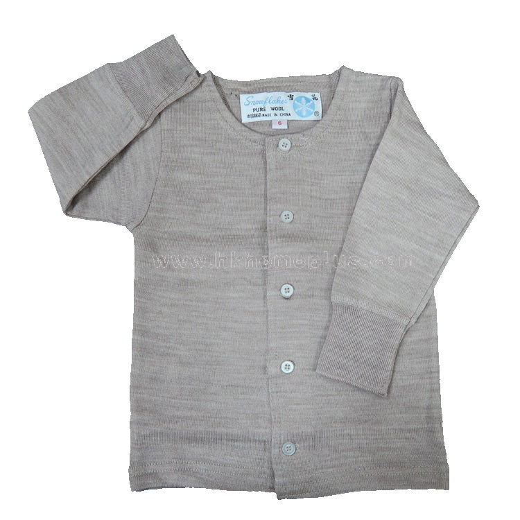 Snowflakes: Kids Pure Wool Long Sleeve Cardigan