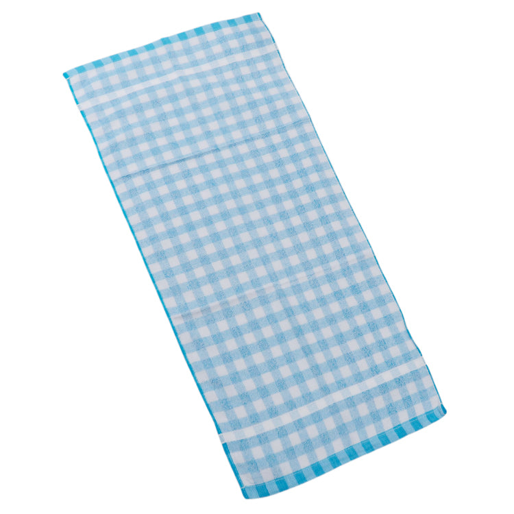 12Pcs/pack Dual boat: 30s Silk Cotton Checkered Face Towels