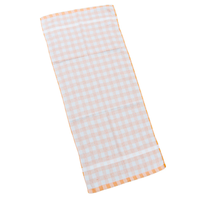 12Pcs/pack Dual boat: 30s Silk Cotton Checkered Face Towels