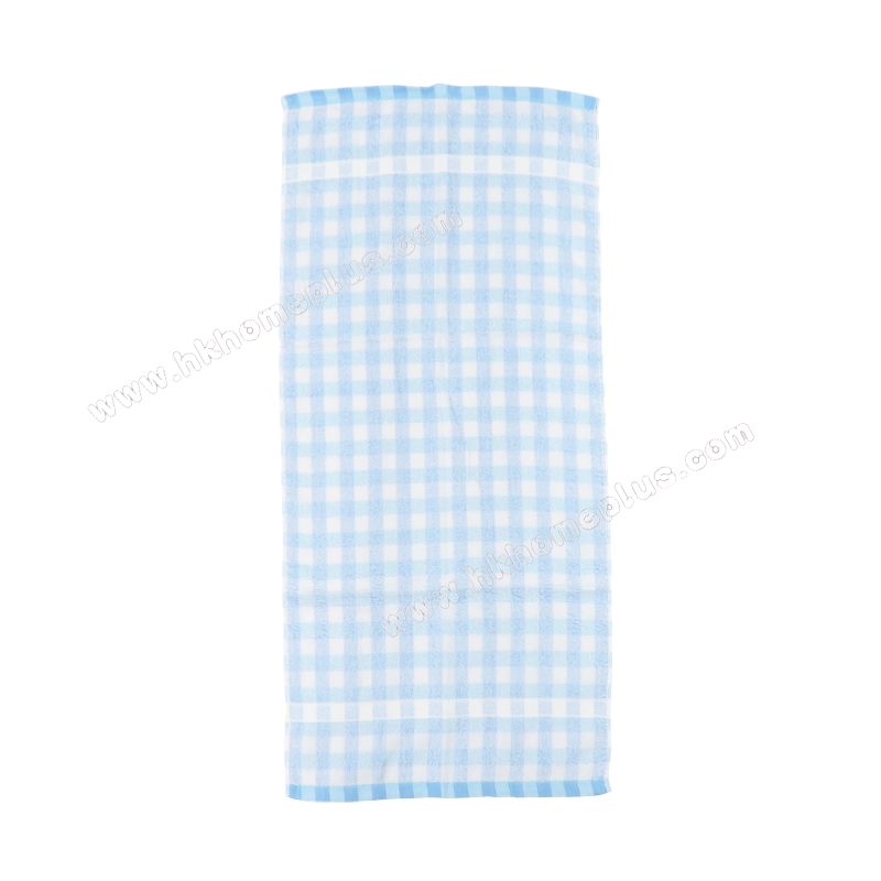 12Pcs/pack Sailboat: 30s Silk Cotton Checkered Face Towels