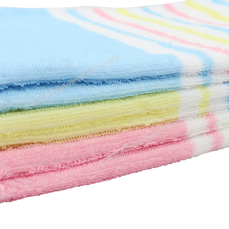 12Pcs/pack Sailboat: 30s Silk Cotton Rainbow Face Cloths