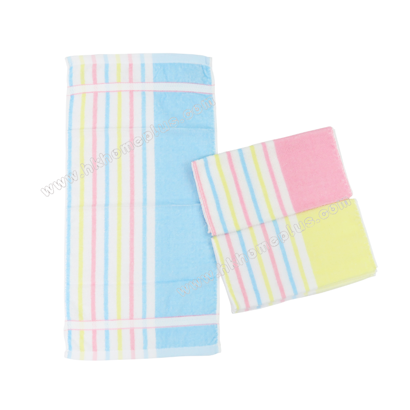 12Pcs/pack Sailboat: 30s Silk Cotton Rainbow Face Cloths