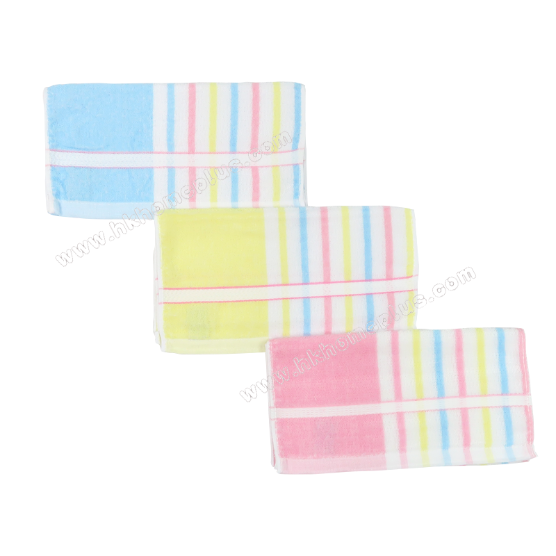 12Pcs/pack Sailboat: 30s Silk Cotton Rainbow Face Cloths