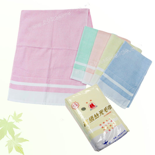 12Pcs/pack Dual Boat: 30s Silk Cotton Solid Color Face Towels