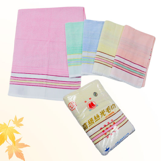 12Pcs/pack Dual boat: 60s Silk Cotton Solid Color Face Towels