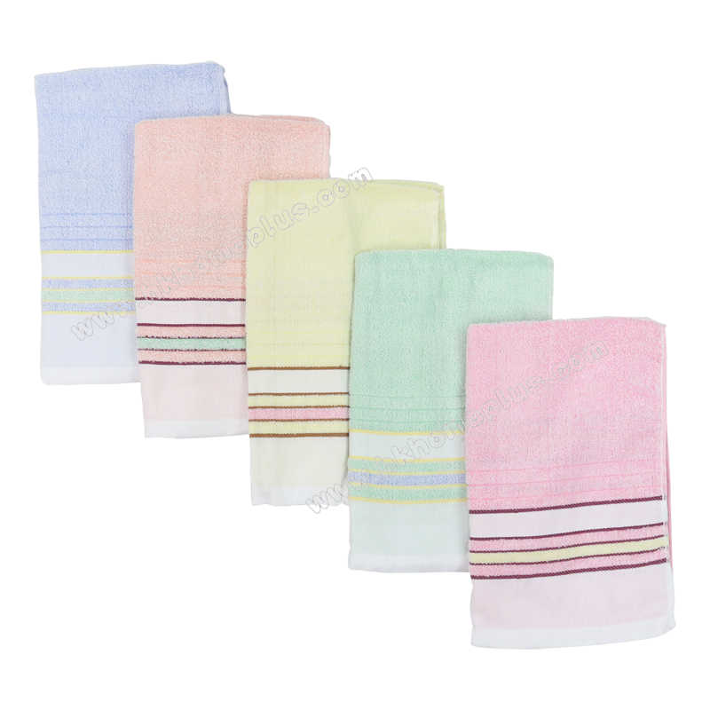 12Pcs/pack Sailboat: 60s Silk Cotton Solid Color Face Towels