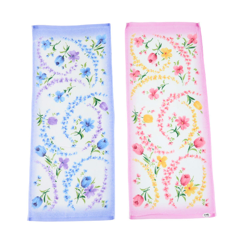 6Pcs/Pack Senshu Towel: Flowered Face Towels (Made in Japan)