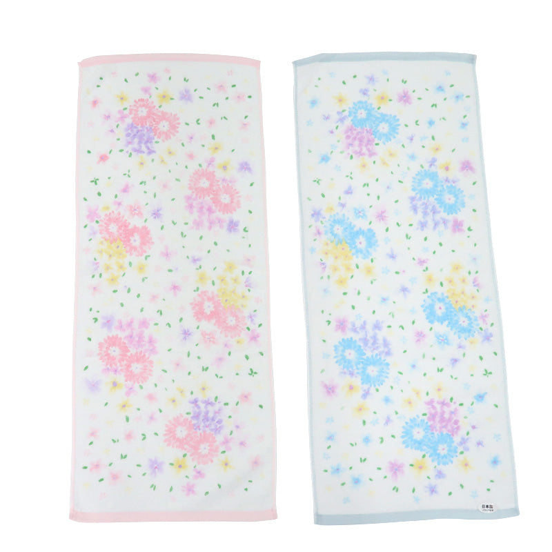 6Pcs/Pack Senshu Towel: Flowered Face Towels (Made in Japan)