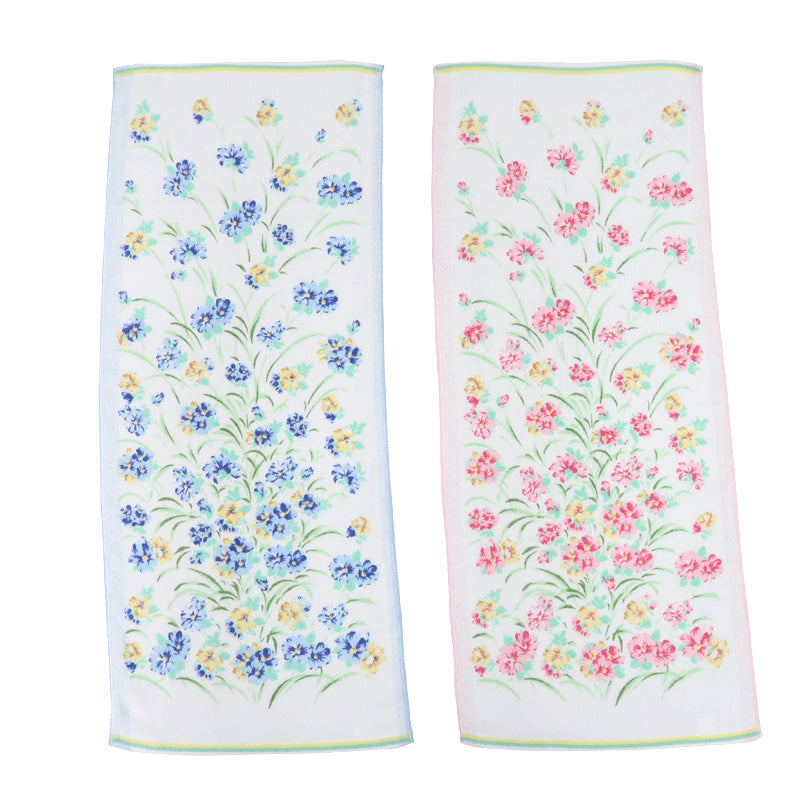 6Pcs/Pack Senshu Towel: Flowered Face Towels (Made in Japan)