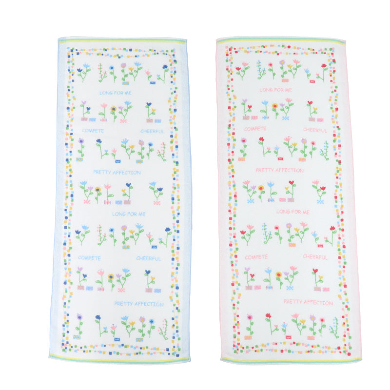 6Pcs/Pack Senshu Towel: Flowered Face Towels (Made in Japan)
