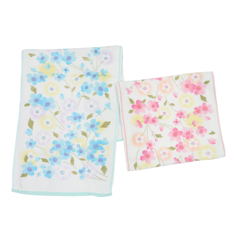 6Pcs/Pack Senshu Towel: Flowered Face Towels (Made in Japan)