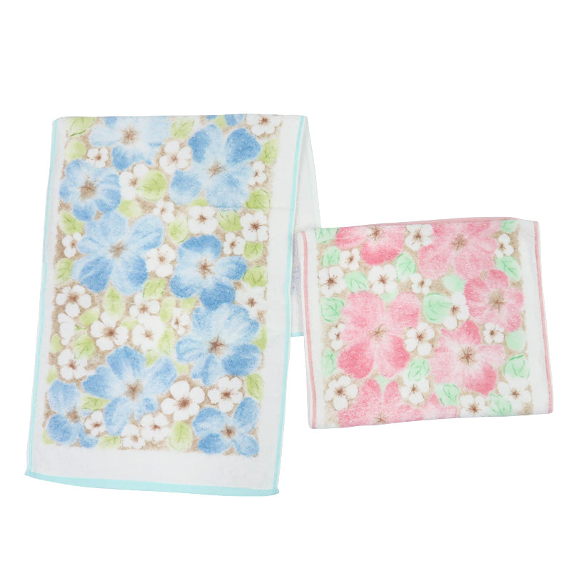 6Pcs/Pack Senshu Towel: Flowered Face Towels (Made in Japan)
