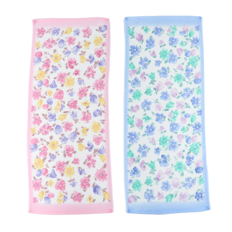 6Pcs/Pack Senshu Towel: Flowered Face Towels (Made in Japan)