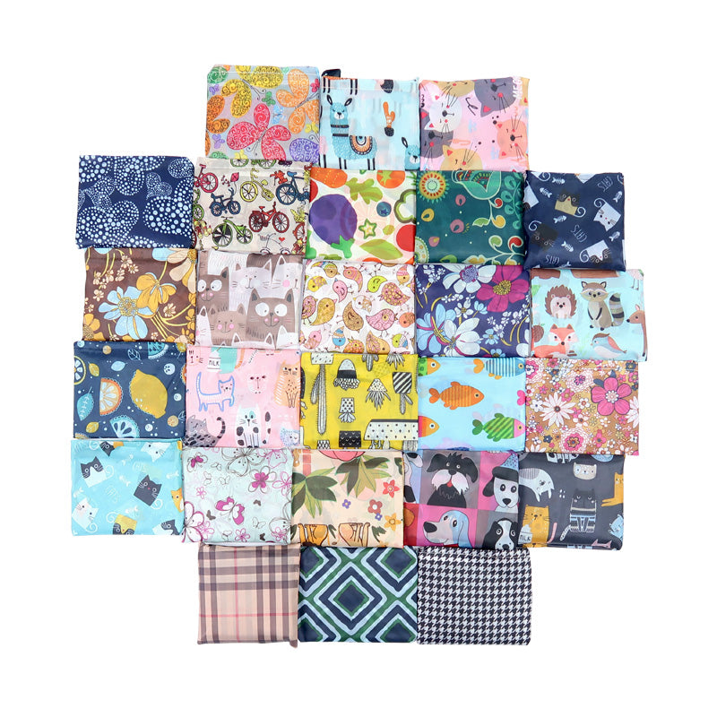 Printed folded shopping bag